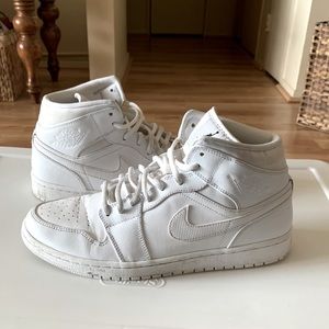 Jordan 1 white on white size 10